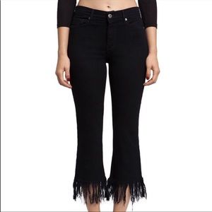 Pistola Tallis flared frayed black jeans